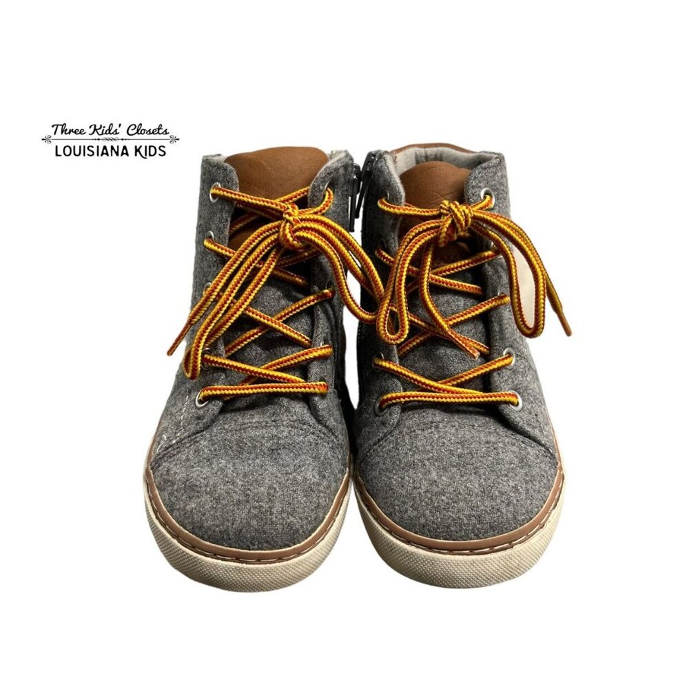 Gap Kids Sz 10 Grey Wool Sneaker Boots - Picture 1 of 10